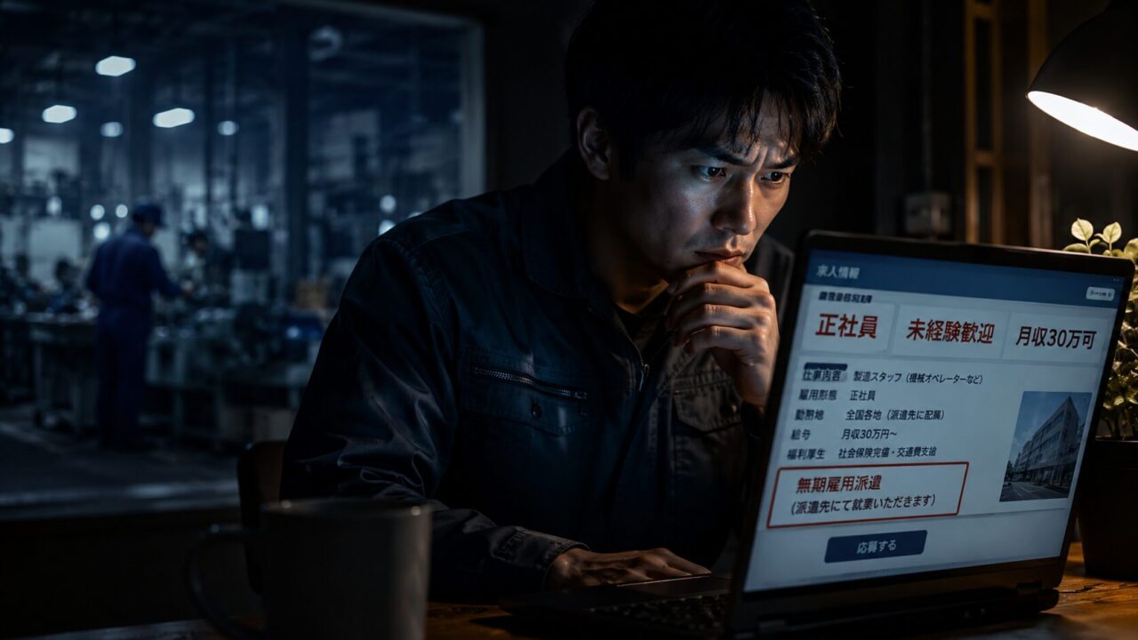 Codenest 製造業転職で「派遣会社の正社員」に騙されかけた話|求人票で見抜く3つのポイント|CODENEST
