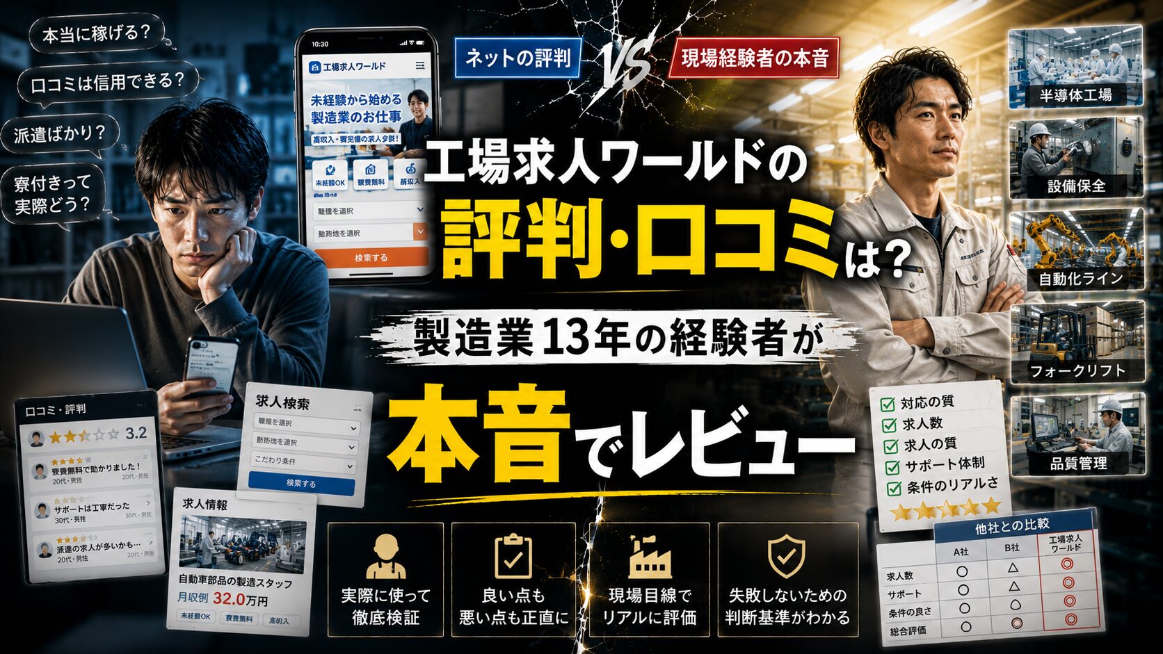 Codenest 工場求人ワールドの評判・口コミは?製造業13年の経験者が本音でレビュー|CODENEST